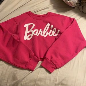 barbie cropped sweatshirt
